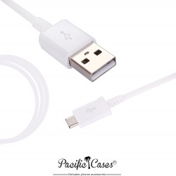 Câble Micro USB vers USB Type A 1 mètre blanc