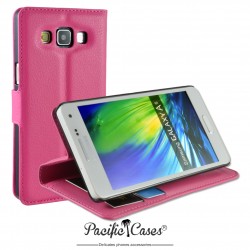 étui pour Samsung A5 ouverture folio et fonction stand par Pacific Cases® - fuschia